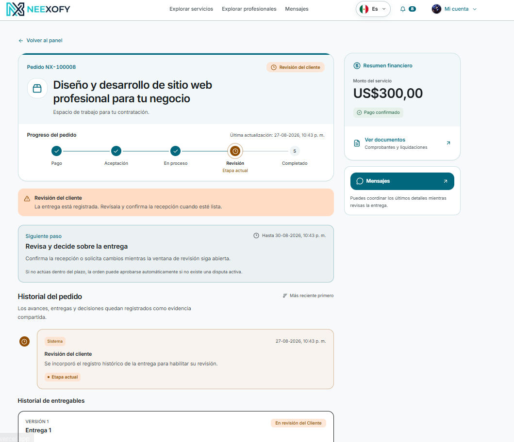 Prueba de servicio